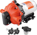 SEAFLO 55-Series Diaphragm Pump - 12V DC, 5.5 GPM, 60 PSI with Heavy Duty Pressure Switch | Self-Priming, Quiet Operation, 4-Year Warranty | Ideal for RV, Marine, and Off-Grid Water Systems