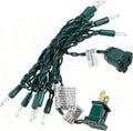 Mini Christmas Lights String Warm White Vintage Short Strand String Lights, Clear Bulbs Wire Fit Light up Christmas Decorations(10 Bulbs Connectable,6.5ft,6.5ftgreen)