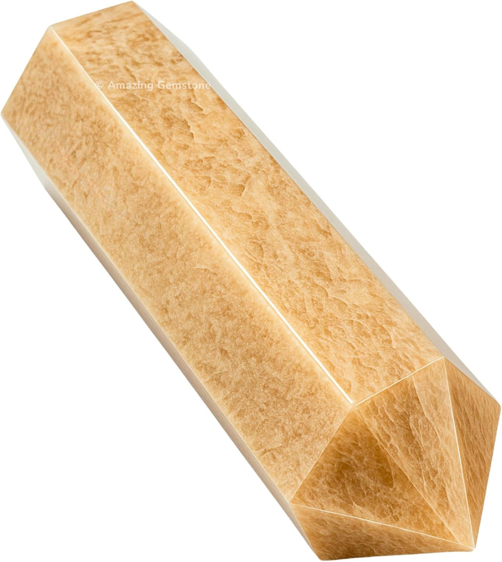 Amazing Gemstone Large Cream Moonstone Crystal Towers ~ Natural Healing Crystal Point Obelisk for Reiki Healing and Crystal Grid (5.5 to 6 INCH)