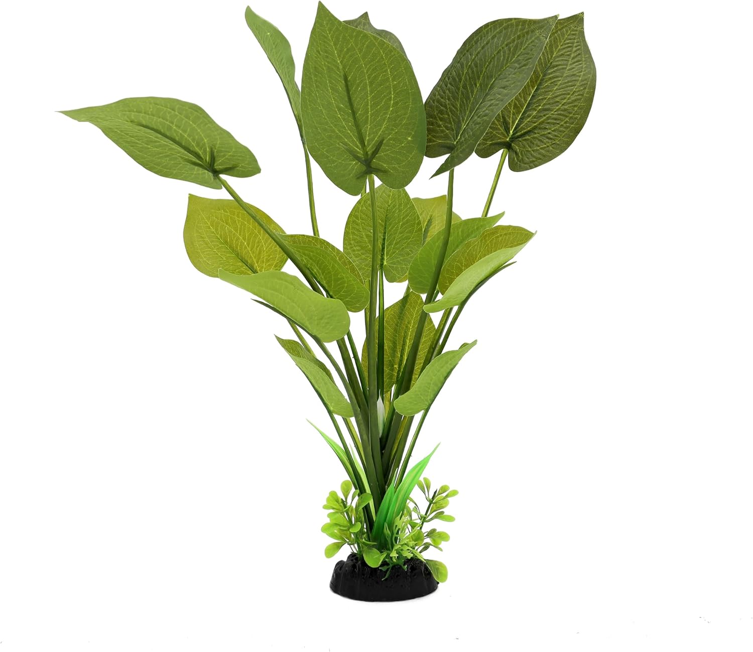 ALEGI Silk Aquarium Plants, 12 Inch Artificial Silk Plants Decorations for Fish Tank,Aquarium Décor Plastic Plants (Green, 2 Pack)