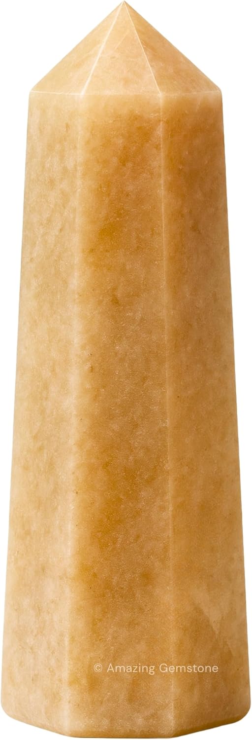 Amazing Gemstone Cream Moonstone Crystal Towers - Natural Healing Crystal Point Obelisk for Reiki Healing and Crystal Grid (2 Inch to 3 Inch)