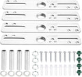 4" Ceiling Light Fixture Mounting Bracket Kit, 4Pcs Universal Lamp Crossbar Hardware Set for Chandelier & Wall Lights, Silver