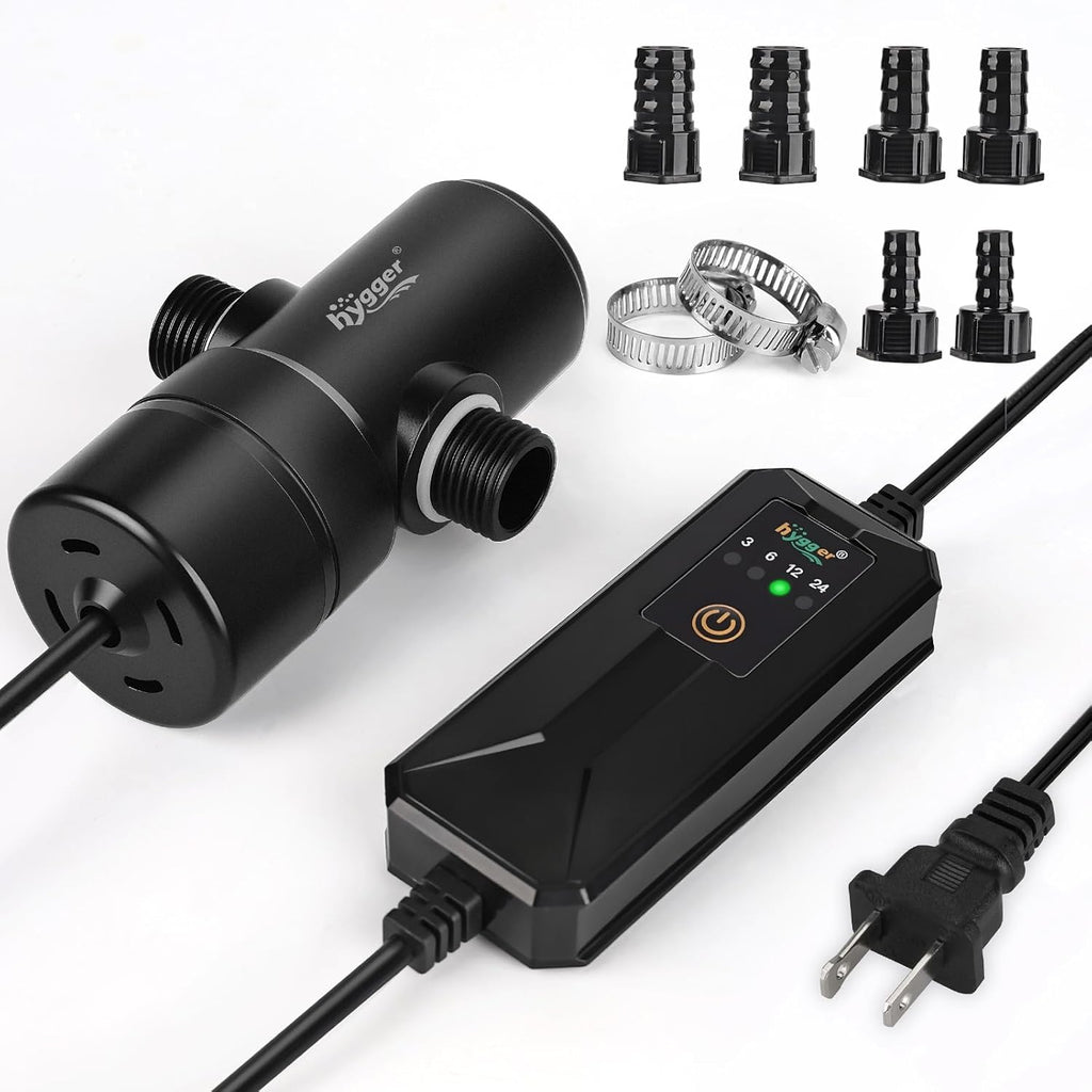 hygger Aquarium U-V Light with Timer, 360° Protective Shield Clean Light for Green Water Clean, Amphibian Aquarium Lamp Bulb for Freshwater Saltwater Fish Tank and Aquarium (5W, 10-40 Gallon)