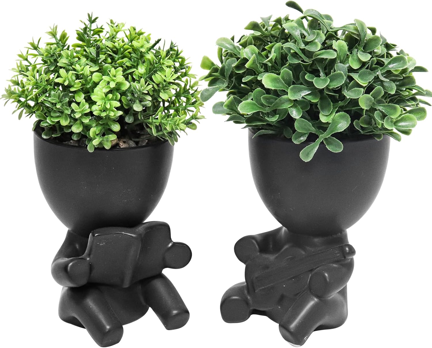 Zerzsy Desk Decorations for Women Office Small Office Desk Decor - Decorative Plants - Bathroom Shelf Decor Accent Women Cute Cubicle Accessories - Set of 2