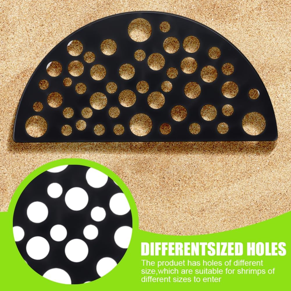 2 PCS Shrimp Hides for Aquarium, Shrimp Cave Shelters, Small Fish Tunnel Shrimp Breeding House, Plastic Aquarium Shrimp Hideout, Fish Tank Accessories Decor, Black