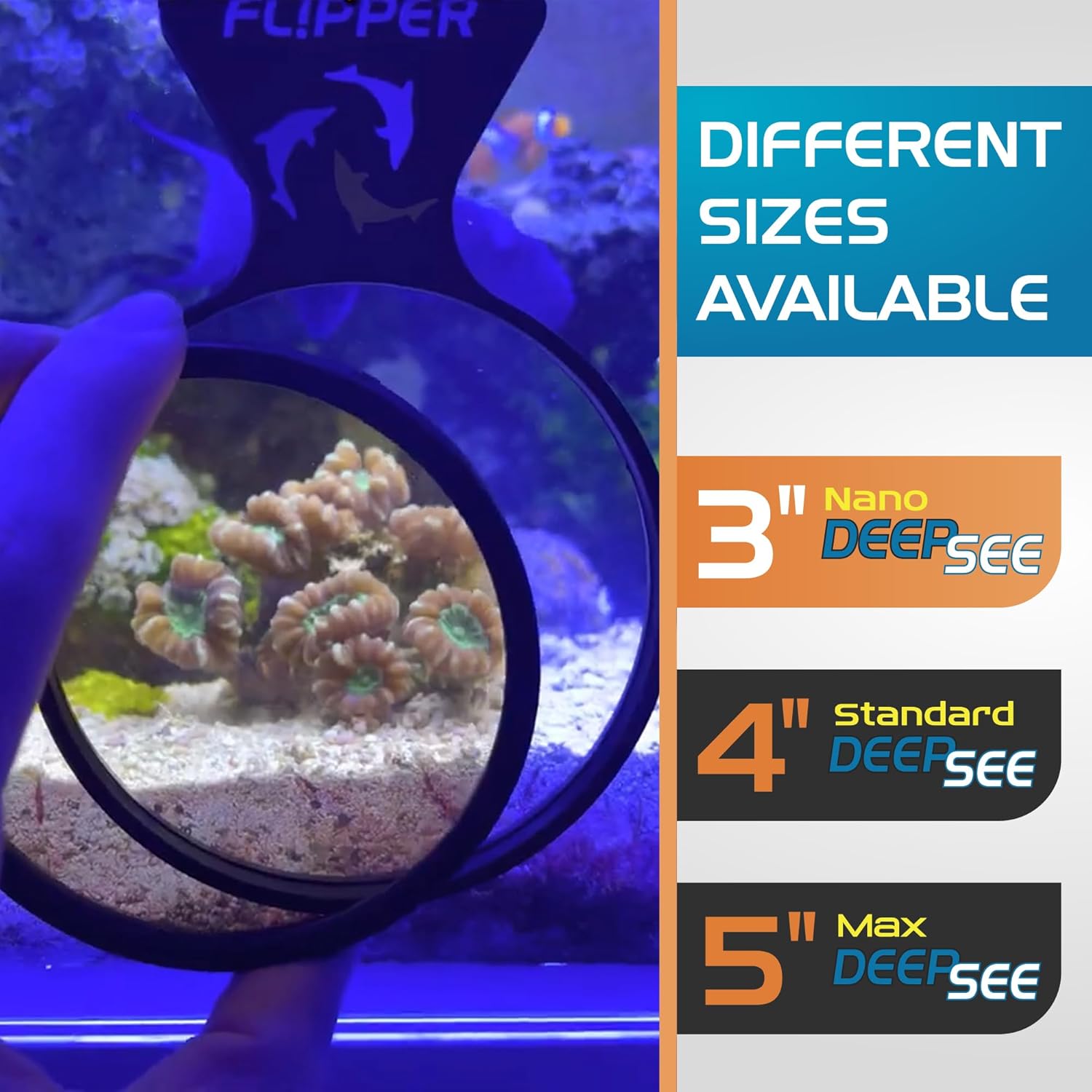 Flipper DeepSee Viewer Orange Filter Attachment for Flipper DeepSee Viewer Nano 3" Magnetic Aquarium Glass Magnifier for Coral Color Correction, Reef Photography and Aquarium Videography