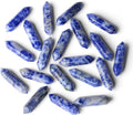 ZHIYUXI Blue White Sodalite Crystal Healing Crystals Bulk Stones and Crystals Blue Stones Gemstone Tumbled Polished Energy Reiki Healing Stones Crystal Wands Meditation Decor Gifts 10 Pcs