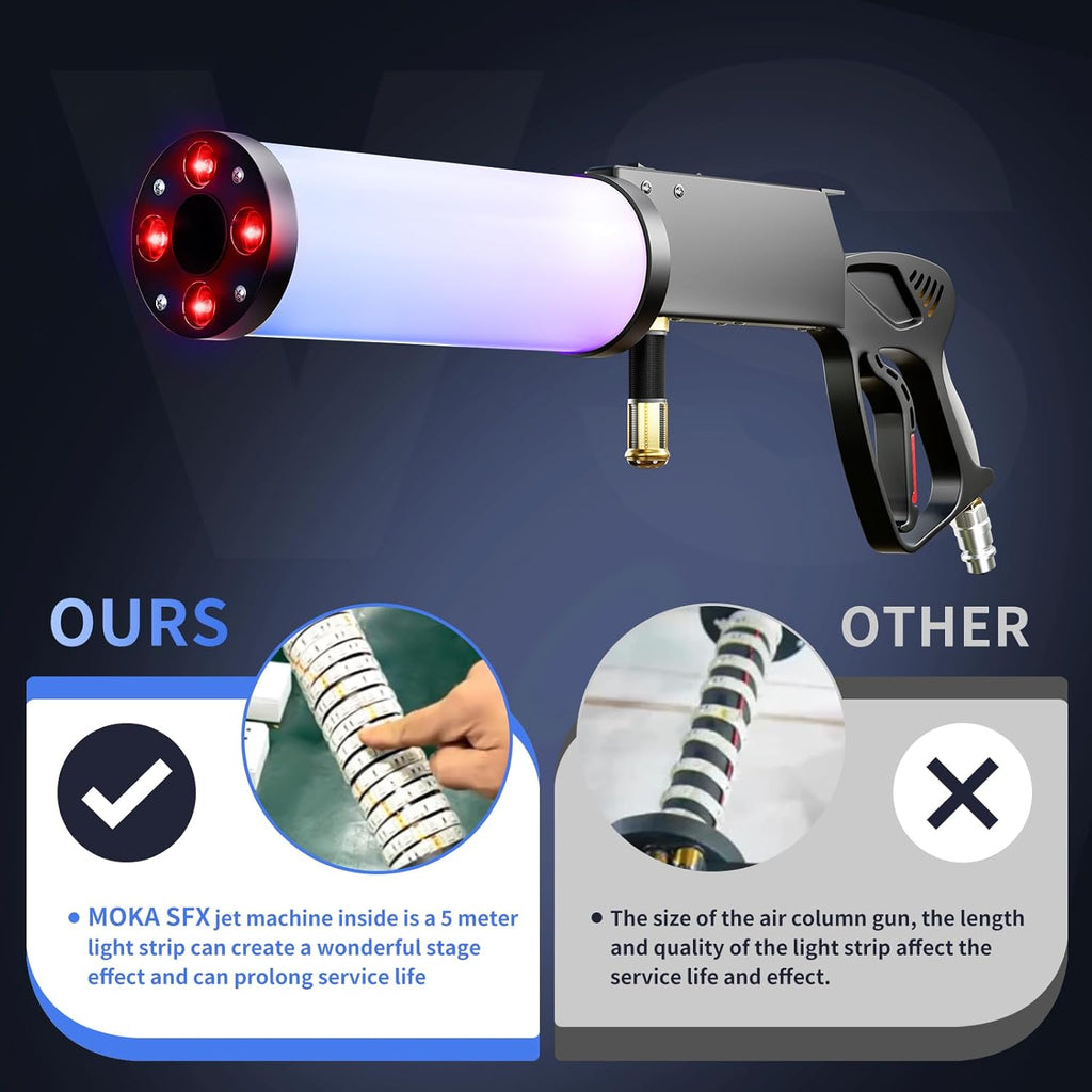 MOKA SFX LED Co2 Jet Machine Handheld Effect for Nightclub Wedding Party Dj Halloween Stage Concert Live Party Special Effect