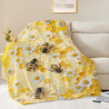 Bee Blanket Honey Bee Throw Blanket Gifts for Girls Women Kids Boys Adults Men Super Soft Cozy Plush Fluffy Fuzzy Fleece Blanket Home Decor 50''X60''