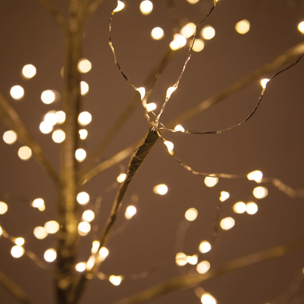 3 Ft Gold Fairy Light Tree Room Décor Home Décor Artificial Tree, 270 Warm White LED Lights