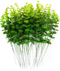 RECUTMS 36Pcs Green Eucalyptus Leaves Stems 15 inch Artificial Eucalyptuses Leaf Branches Faux Tender Greenery Picks Spring Wedding Centerpiece Flower Bouquet Arrangement Christmas Office Home Decor