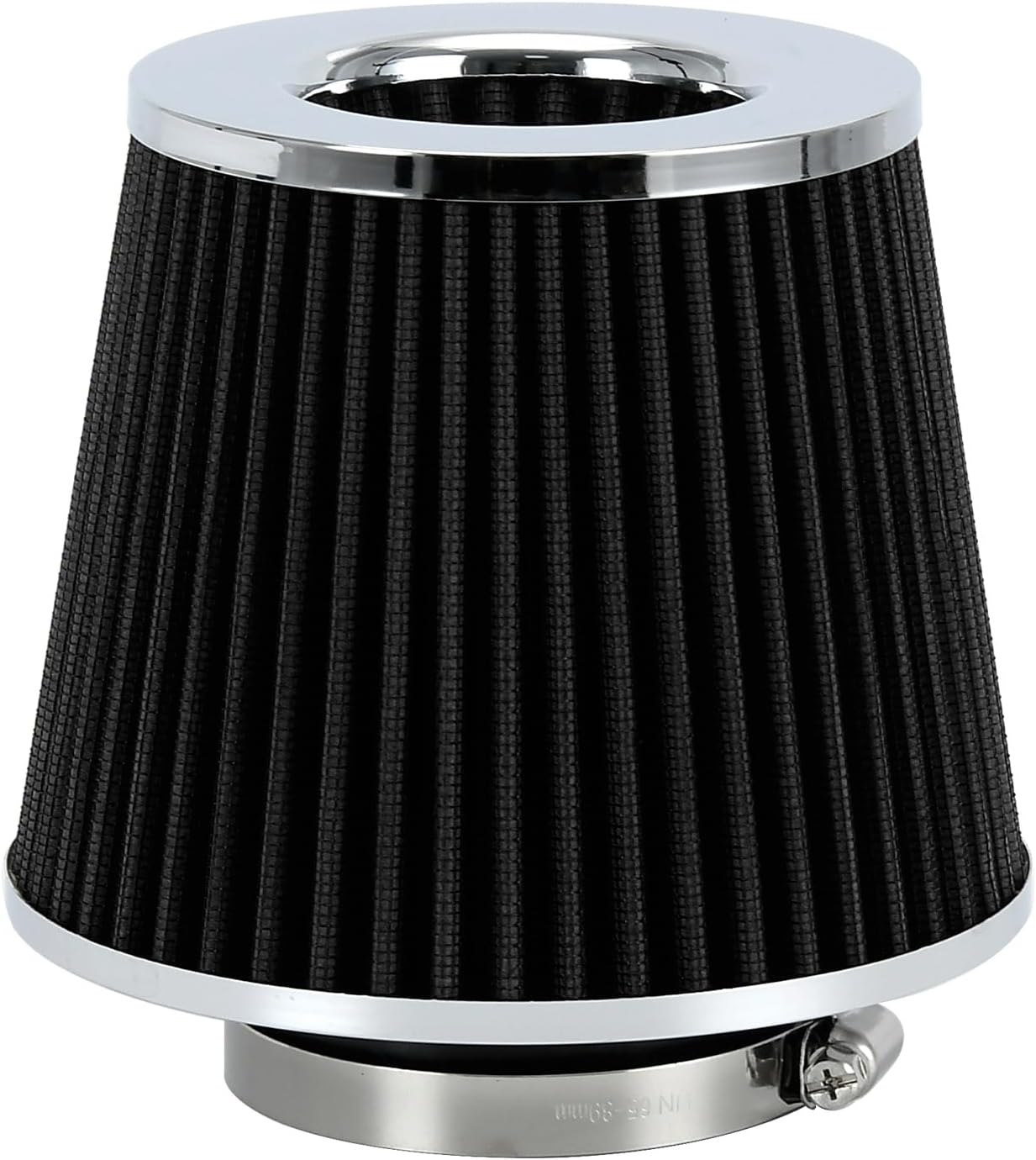 PTNHZ Universal Black 3" 76mm High Flow Cold Air Intake Cone Air Filter Power Intake Air Inlet System Air Cleaner