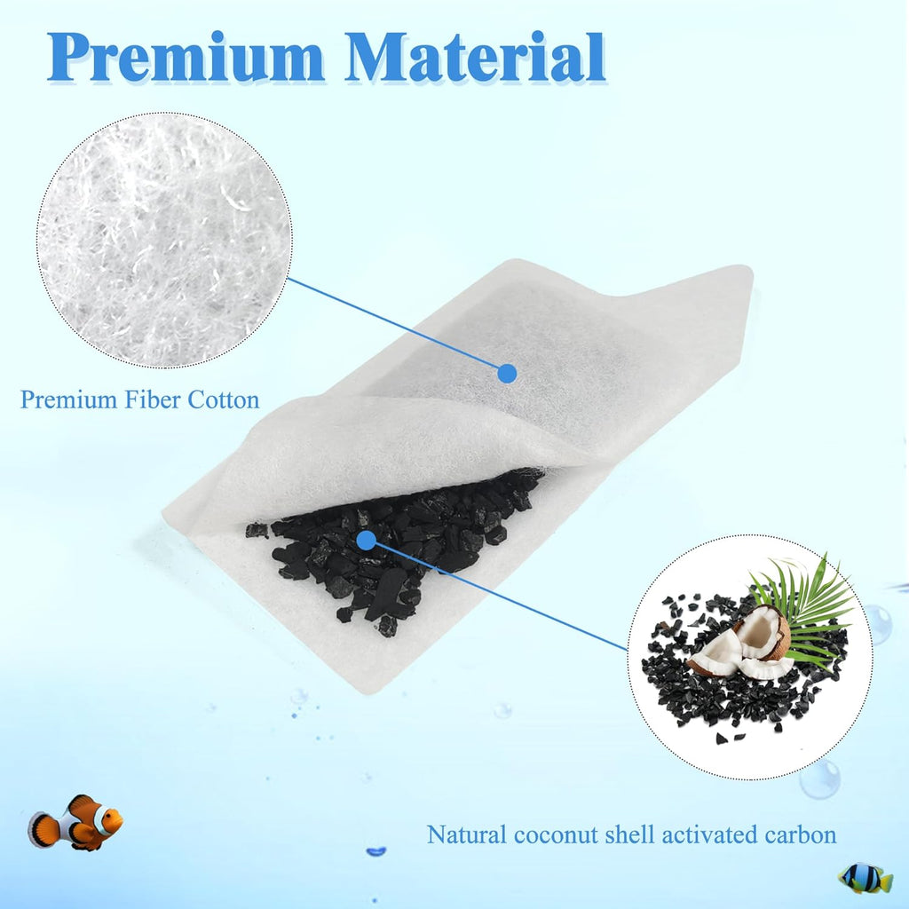 NewKe 10 Pack Small Replacement Cartridges for Tetra Whisper Small Fish Tanks Filter; S Size Filter Cartridge Refills for Aquarium Kits 3-10 Gallons Fish Tanks and for small tanks and filters