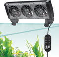 BAOSHISHAN Aquarium Chiller Fan, Powerful Fish Tank Cooling Fans with Adjustable 5 Speed Controller 5 Timer Setting, 180° Rotation Aquarium Cooler Fan Quiet for Tank Home Office