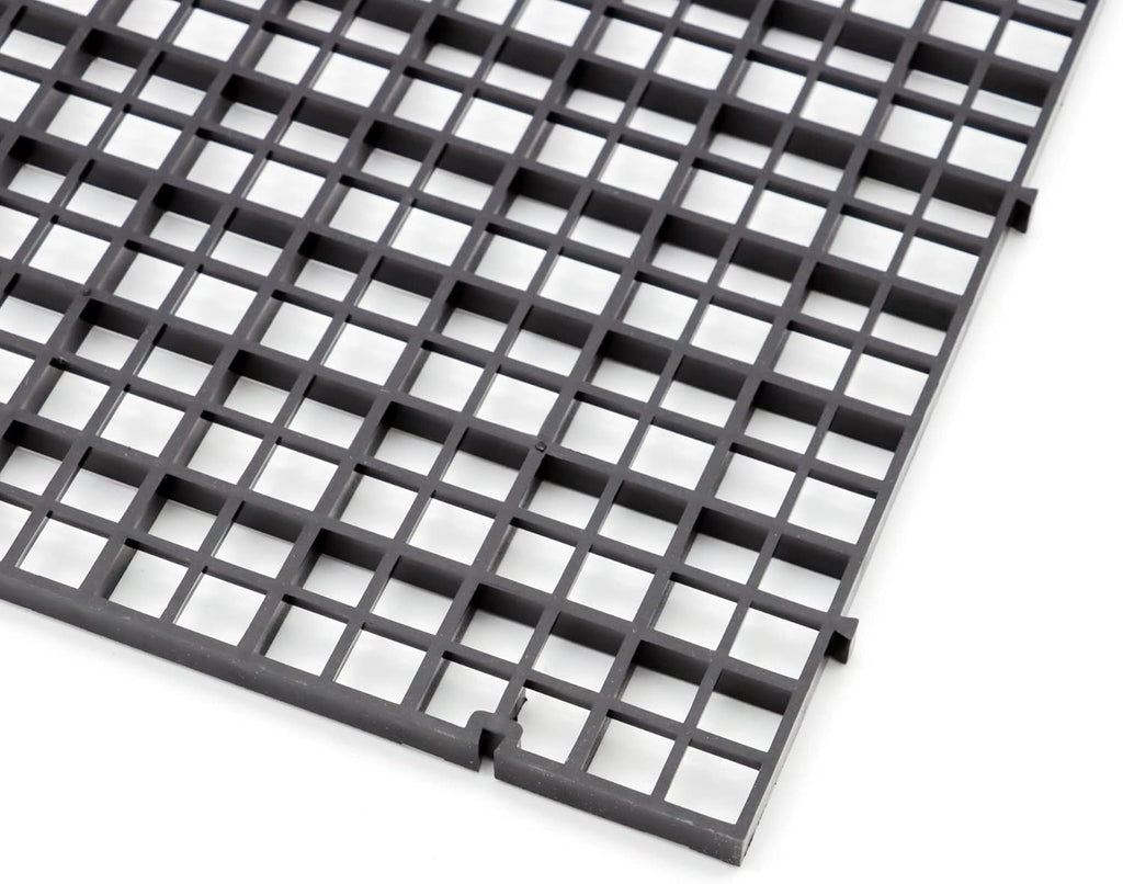 Aquarium Fish Tank Bottom Isolation 4 Pcs, Plastic Egg Crate Grid Divider Tray Egg (L 4pcs Black)