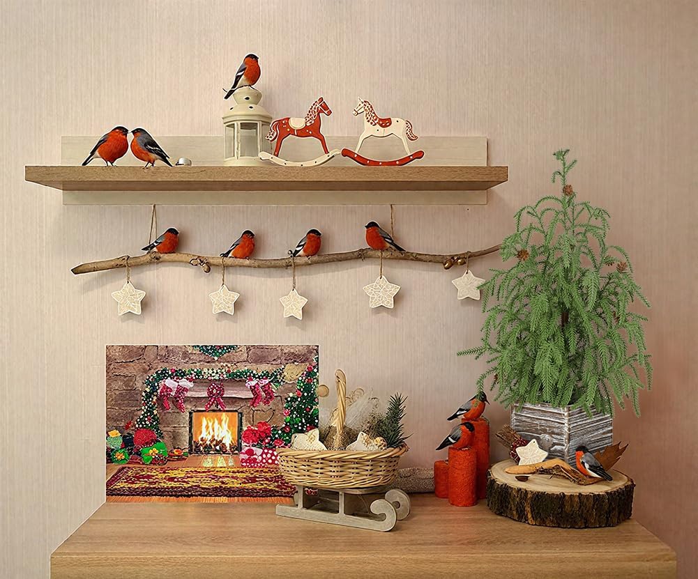 Briful 22.8'' Small Table Top Christmas Tree with Pinecones – Mini Faux Cypress Christmas Tree in Rustic Wooden Pot, Realistic Norfolk Pine Tree for Home Farmhouse Office Desk Holiday Décor