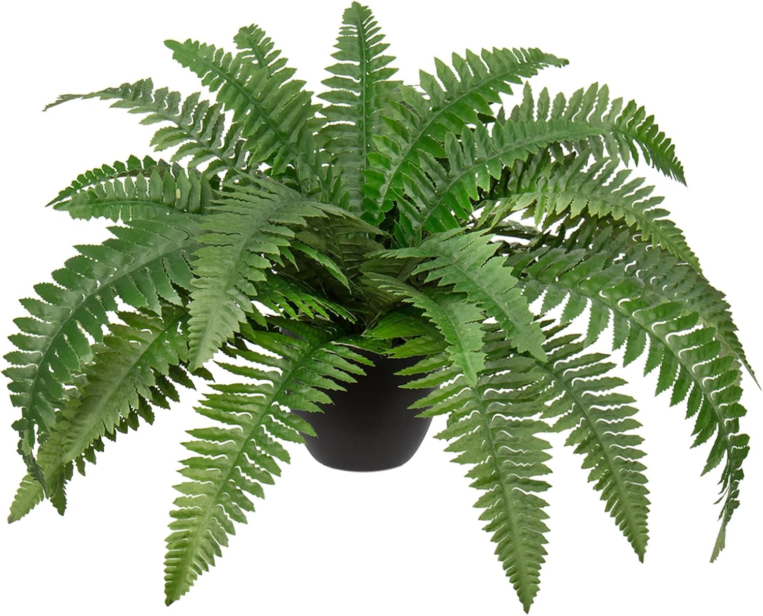 Fake Fern Potted Plant Artificial Boston Ferns in Pot 35 Leaves for Outdoors & Indoor Faux Fern Bush Plant 20inch for Patio Garden Farmhouse Windowsill Office Living Room Decoration Home Decor