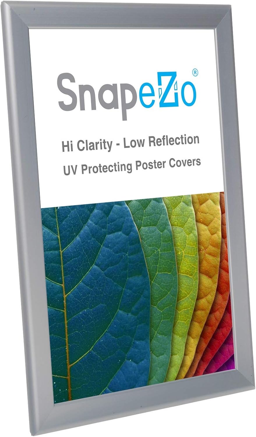 SnapeZo Photo Frame 11x17, Silver, 1.25 Inch Aluminum Profile, Front-Loading Snap Frame, Wall Mounting, Professional Series