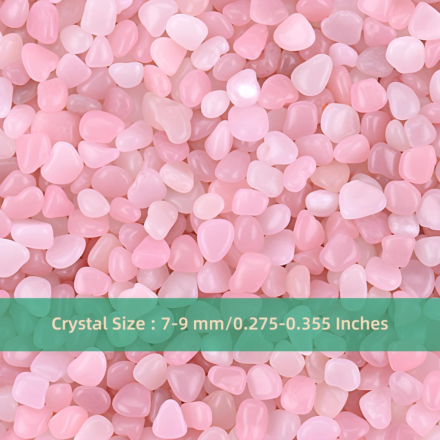 Polished Rose Quartz Crystal Chips 200 Pcs - 0.3" 10 oz Tumbled Stone Chips Crushed Sea Glass Stones Healing Reiki Crystal Jewelry Making Home Decoration