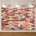 ChloropLastid 6x4ft Brick Wall Backdrop Retro Art Multi Brick Wall Background Rural Style Wall Texture Countryside Photography for Newborn Birthday Baby Shower Party Decor Photo Props
