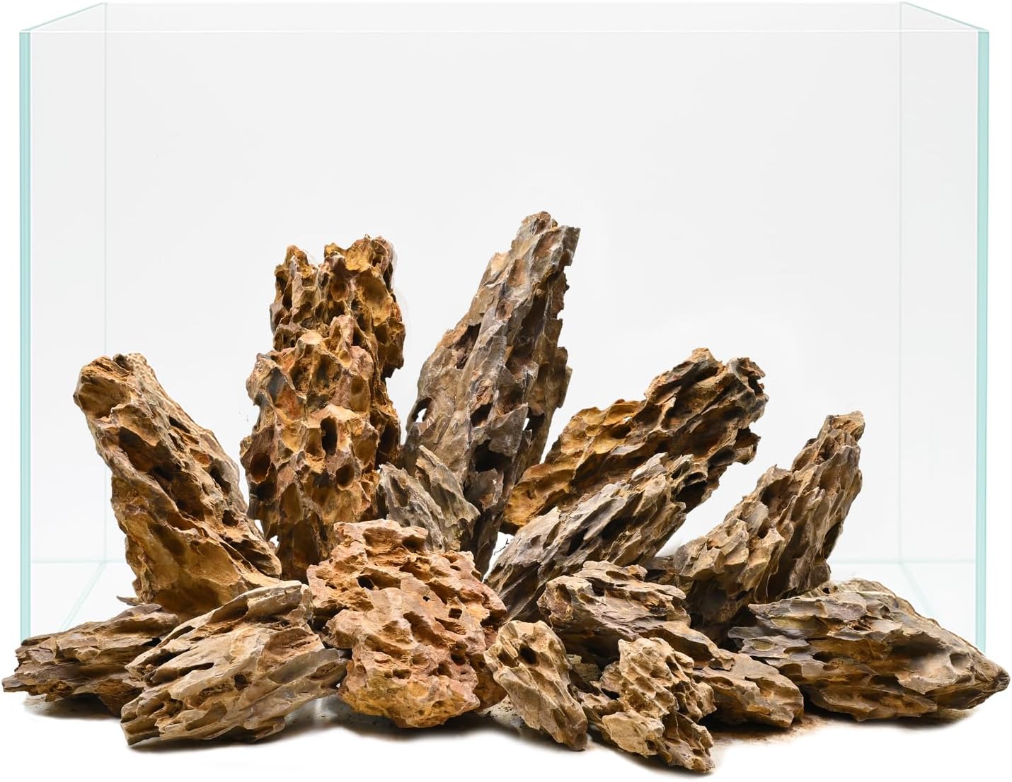 Aquarium Rocks Dragon Stone 2-9 inches Aquascaping Rock for Fish Tank Aquarium Terrarium Shrimp Paludariums and Planted Tank Décor-30lb