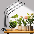3 Head Grow Lights for Indoor Plants, Upgrade 126 LEDs Clip Plant Lights, Full Spectrum Red White LED Plant Growing Lamps with Flexible Gooseneck, 3/9/12H Timer, 3 Spectral Modes, 10 Dimmable Levels