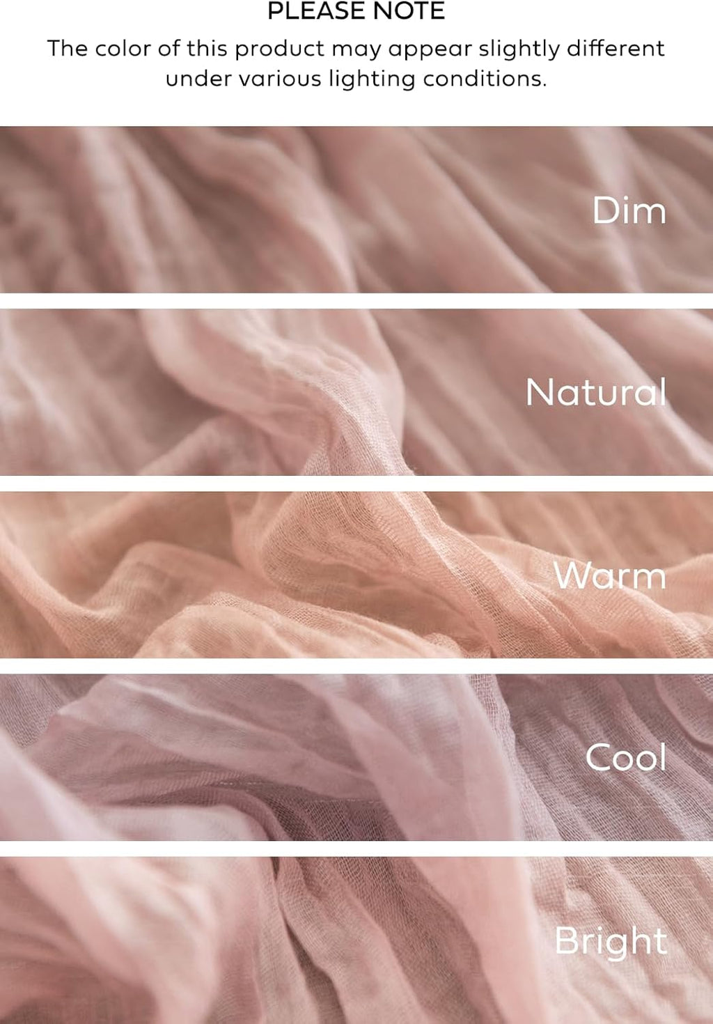 Ling's moment 10Ft x 35" Wide Dusty Rose Gauze Semi-Sheer Table Runner Pink Cheesecloth Tablecloth for Wedding Party Bridal Shower Boho Table Decor