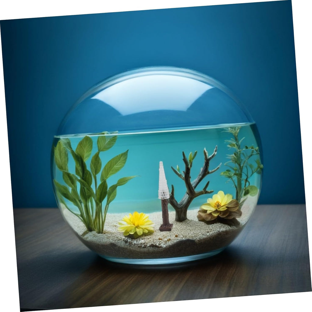 POPETPOP 2pcs Aquarium Moss Trees Betta Fish Tank Accessories Christmas Tree Simulation Plant Trunk Ornament Fish Habitat Decoration for Tank Hide and Holiday Display