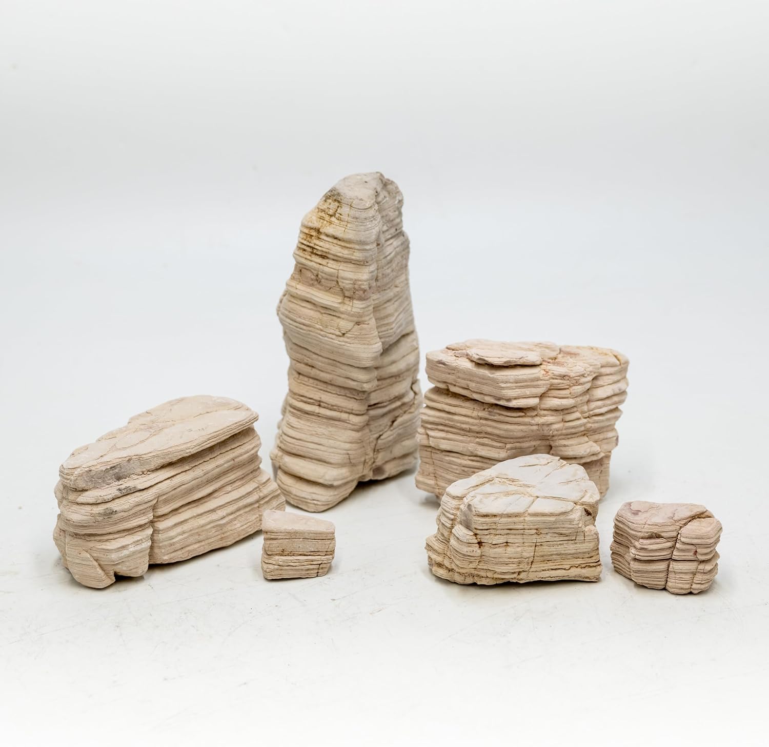 Aquarium Stone Rock 20lb Fish Tank Stone 2-8inch for Aquarium Landscaping, Terrariums, Vivarium Enclosures, Miniature and Fairy Gardens-7-8Pcs