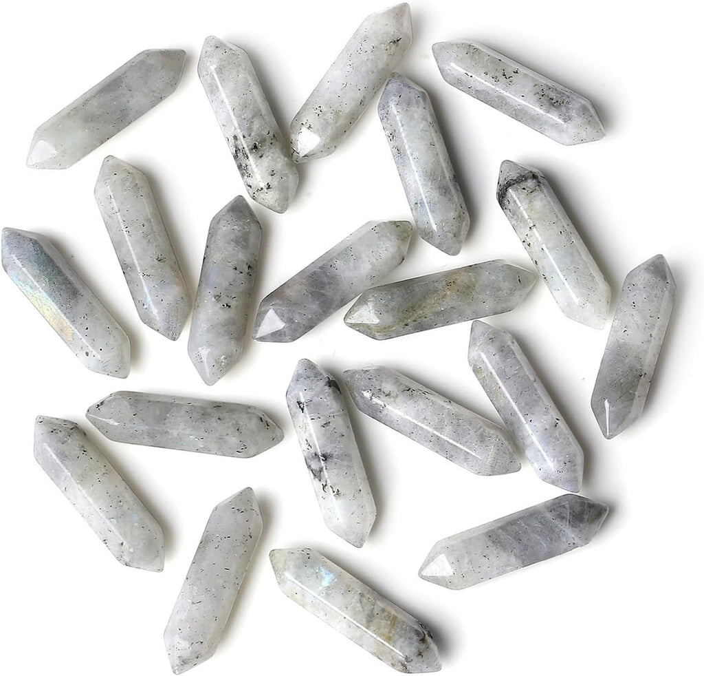 ZHIYUXI 20 Pcs Labradorite Crystal Healing Crystals Labradorite Gemstone Stones and Crystals Tumbled Polished Energy Reiki Healing Stone Wholesale Crystal Wands Decor Gifts
