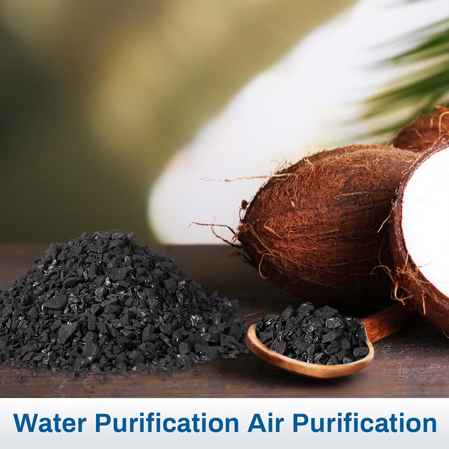 Timgle Bulk Water Air Filter Activated Charcoal Coconut Hull Granular Activated Carbon 10-18 Mesh Water Distiller Charcoal Filters Media for Filtration(30 Lbs)
