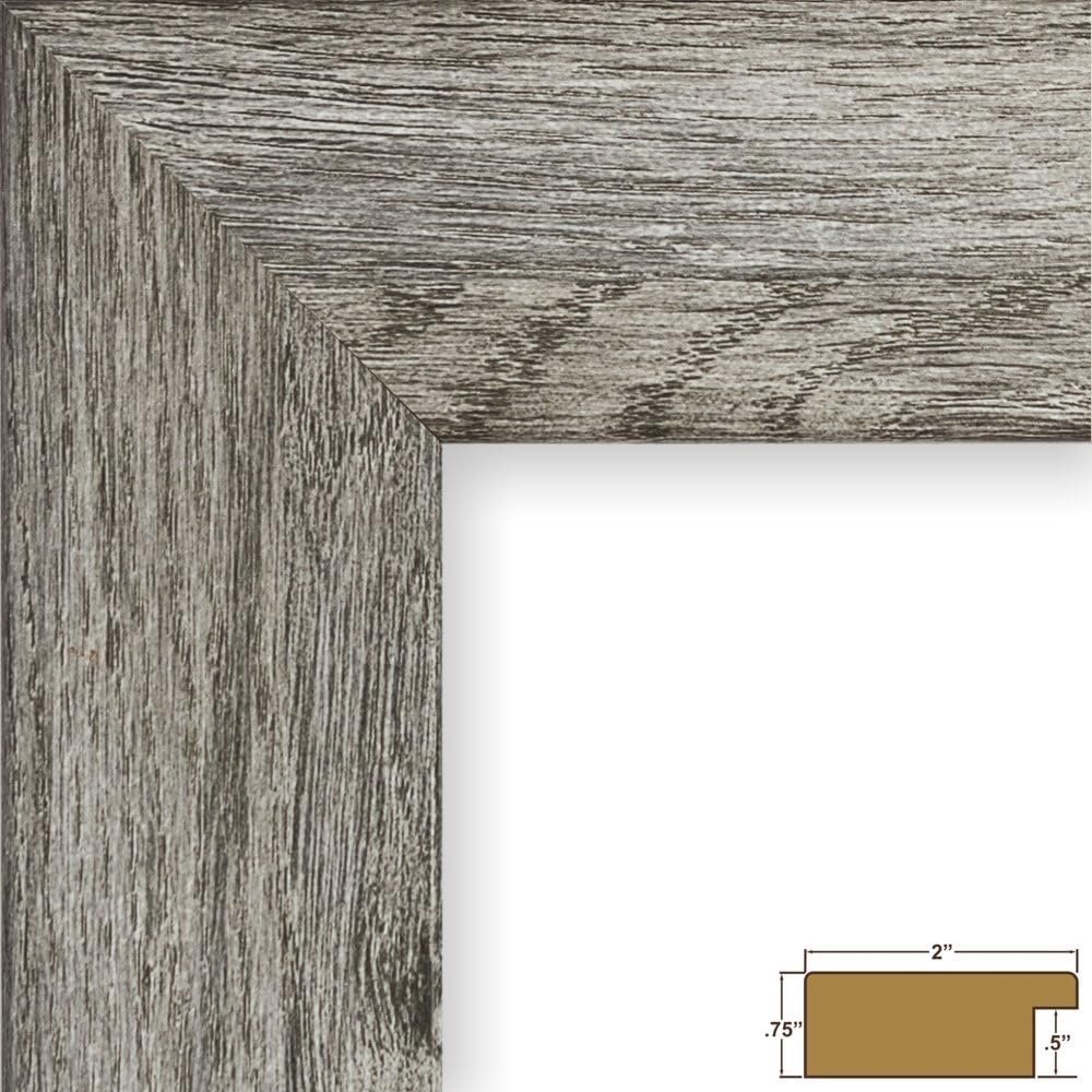 Craig Frames 74030 11 by 14-Inch Picture Frame, Smooth Wrap Finish, 2-Inch Wide, Gray Barnwood