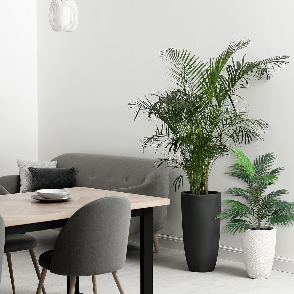 Beebel Artificial Palm Tree Plants 30" Tall UV Resistant Tropical Areca Plant Faux Plants Monstera Leaves Floral Arrangement Safari Leaves Beach Leave Party Suppliers Decorations
