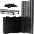LINLAN 6 Pieces High-Density Aquarium Grid Plastic with 36 Brackets, Fish Tank Divider, Egg Crate for DIY Filtration and Bottom Protection in Aquascaping