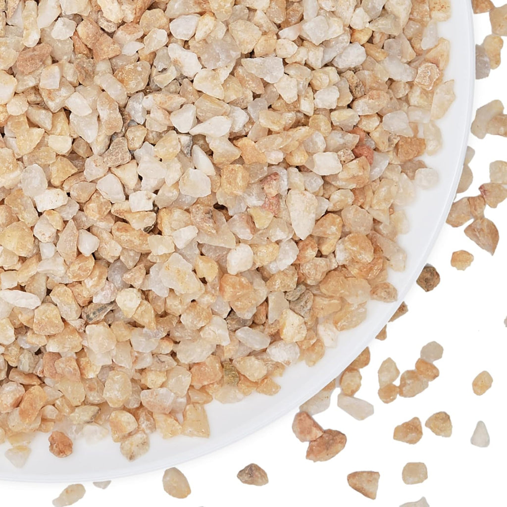 5 lbs Coarse Silica Sand for Indoor Plants, 1/5 Inch Natural Decorative Gravel for Vases, Aquariums, Terrarium, Fish Tank, Drainage Rocks for Potted Plants, Bamboo, Succulent, Crafts, Cactus