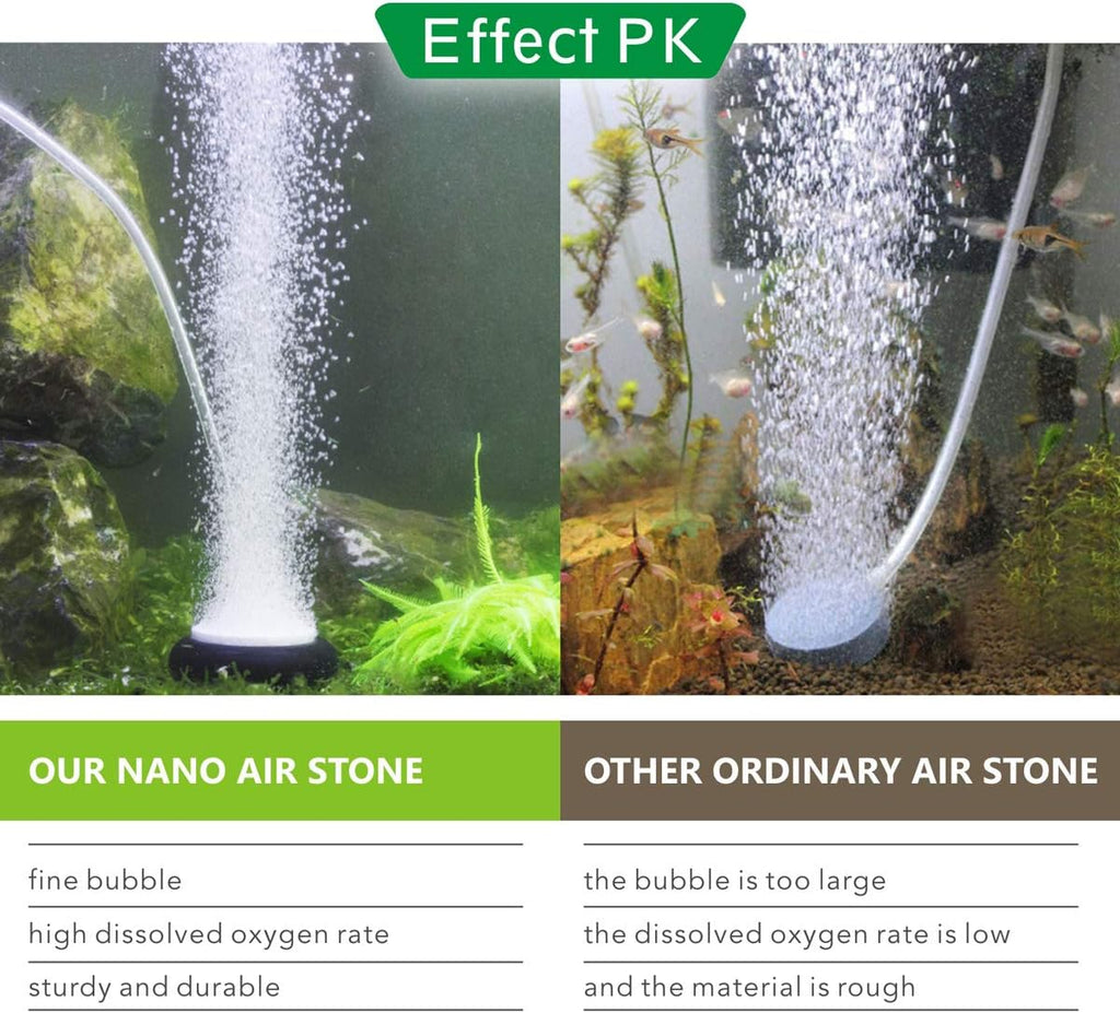 hygger Aquarium Air Stone, Bubble Stone Fish Tank Oxygen Ultra Silent Deep Dissolving Oxygen Diffuser Kit for Aquarium Fish Tank and Hydroponic