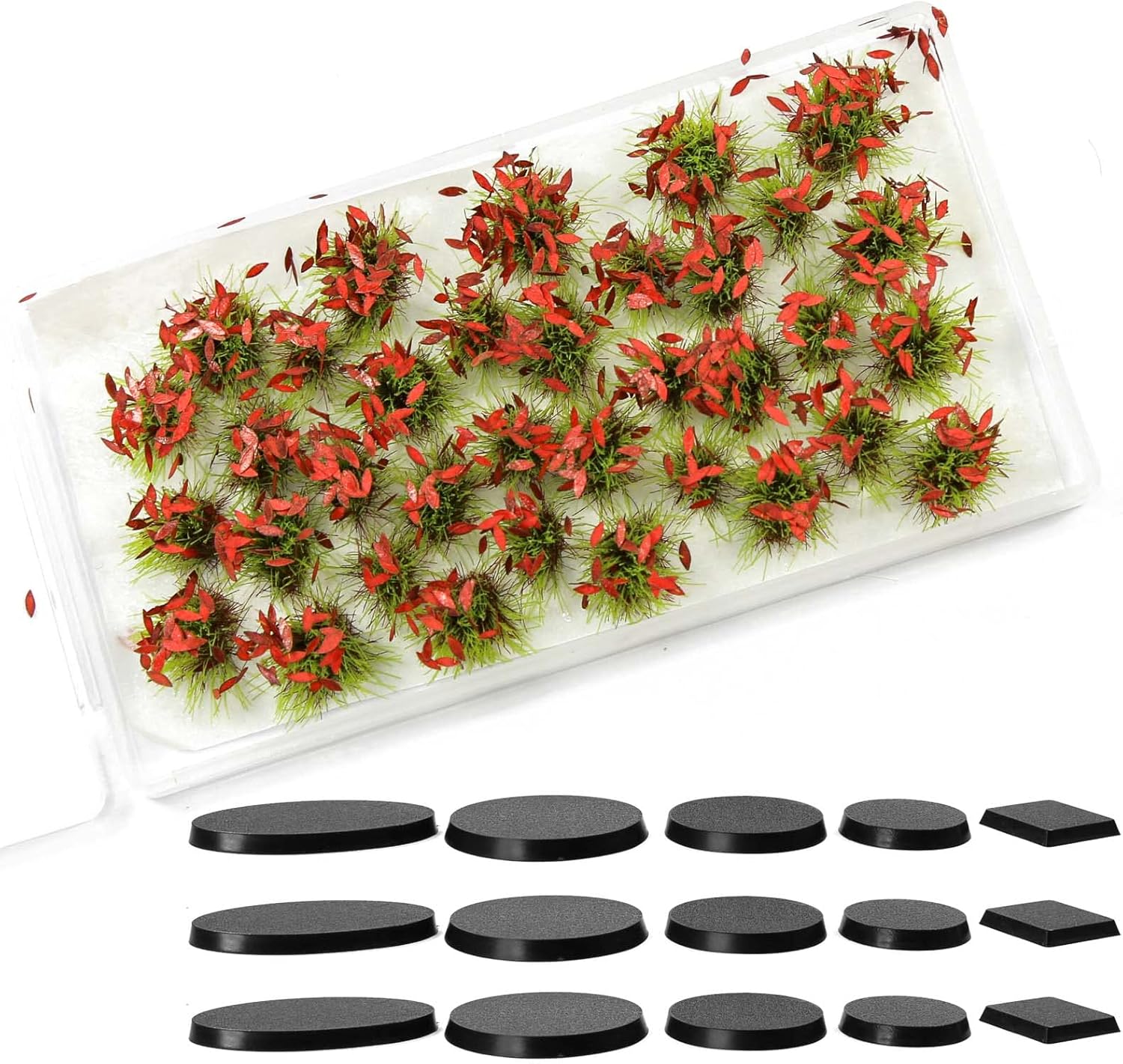 Miniature Vegetation Artificial Flower Cluster with Model Bases War Game Lowland Scenery (E)