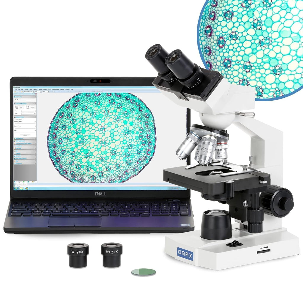 OMAX - M82E 40X-1000X Lab LED Binocular Compound Microscope with Double Layer Mechanical Stage