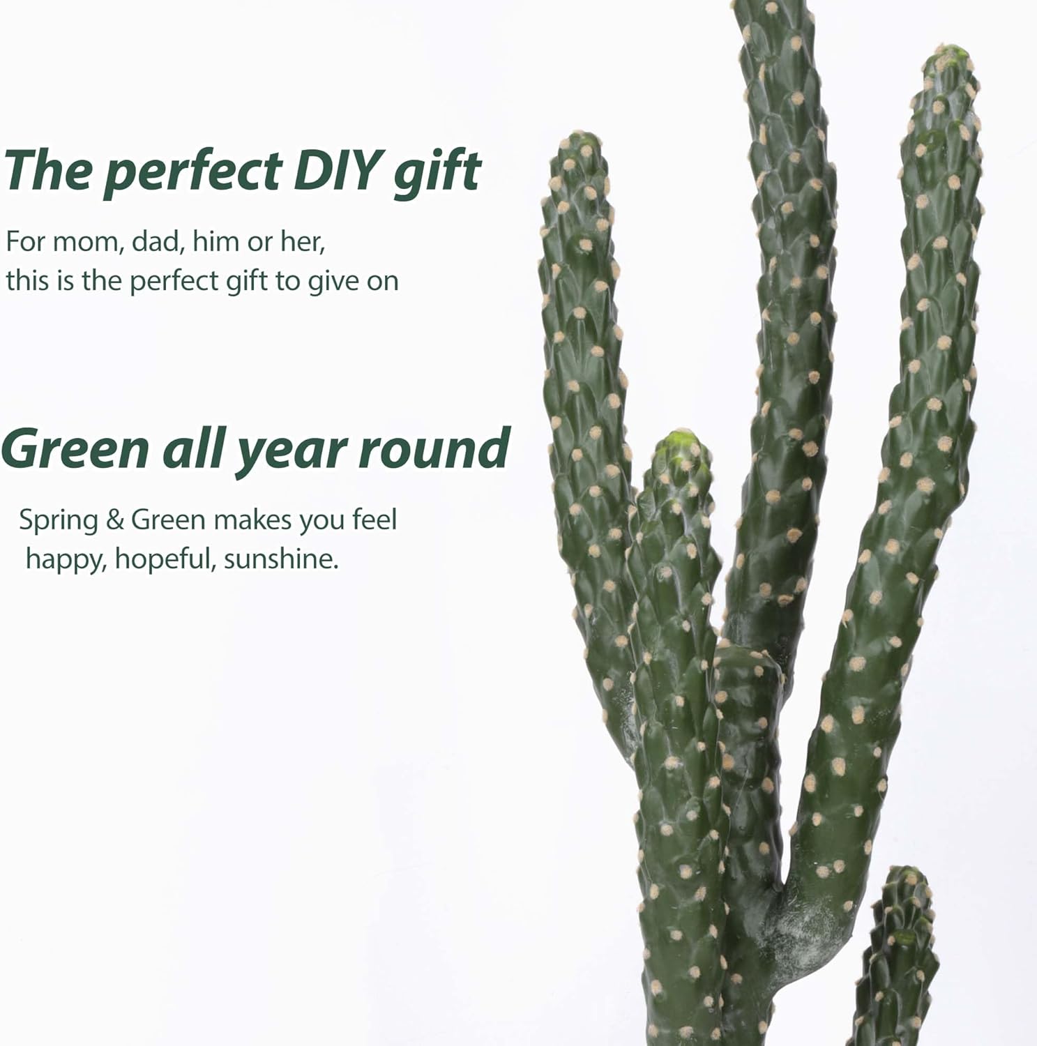 46Inch Artificial Cactus Faux Cacti Fake Cactus Saguaro Potted Plants for Indoor Outdoor Home Offices Store Decoration