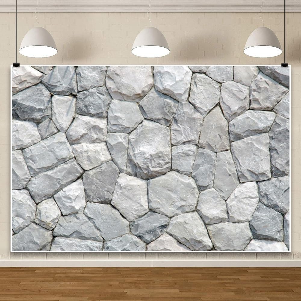 Yeele 10x6.5ft Vintage Stone Brick Wall Backdrop for Photography Retro Rustic Rock Stone Wall Background for Wedding Birthday Theme Party Decoration Kids Adults Portrait Photo Studio Shoot Props