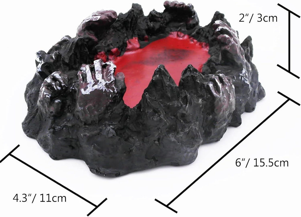 Hellfire Aquarium Fish Tank Decor Skull Death Halloween Spooky Decorations Reptile Turtle Lizard Tanks Terrarium Devil Sculpture Collection Figurine Statue Ornament Pet