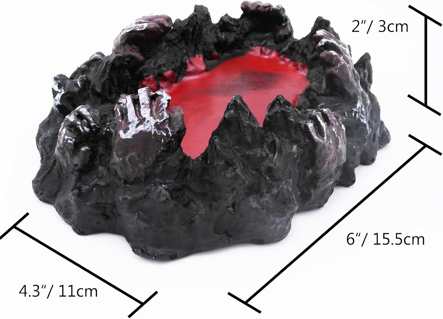 Hellfire Aquarium Fish Tank Decor Skull Death Halloween Spooky Decorations Reptile Turtle Lizard Tanks Terrarium Devil Sculpture Collection Figurine Statue Ornament Pet