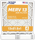 Filter King 13x21.5x1 Air Filter | 4-PACK | MERV 13 HVAC Pleated A/C Furnace Filters | MADE IN USA | Actual Size: 13 x 21.5 x .75"