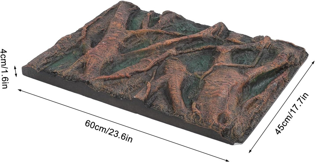 3D Aquarium Background Foam, Rock Texture, Non, Customizable, Ideal for Fish and Reptile Habitats (H)
