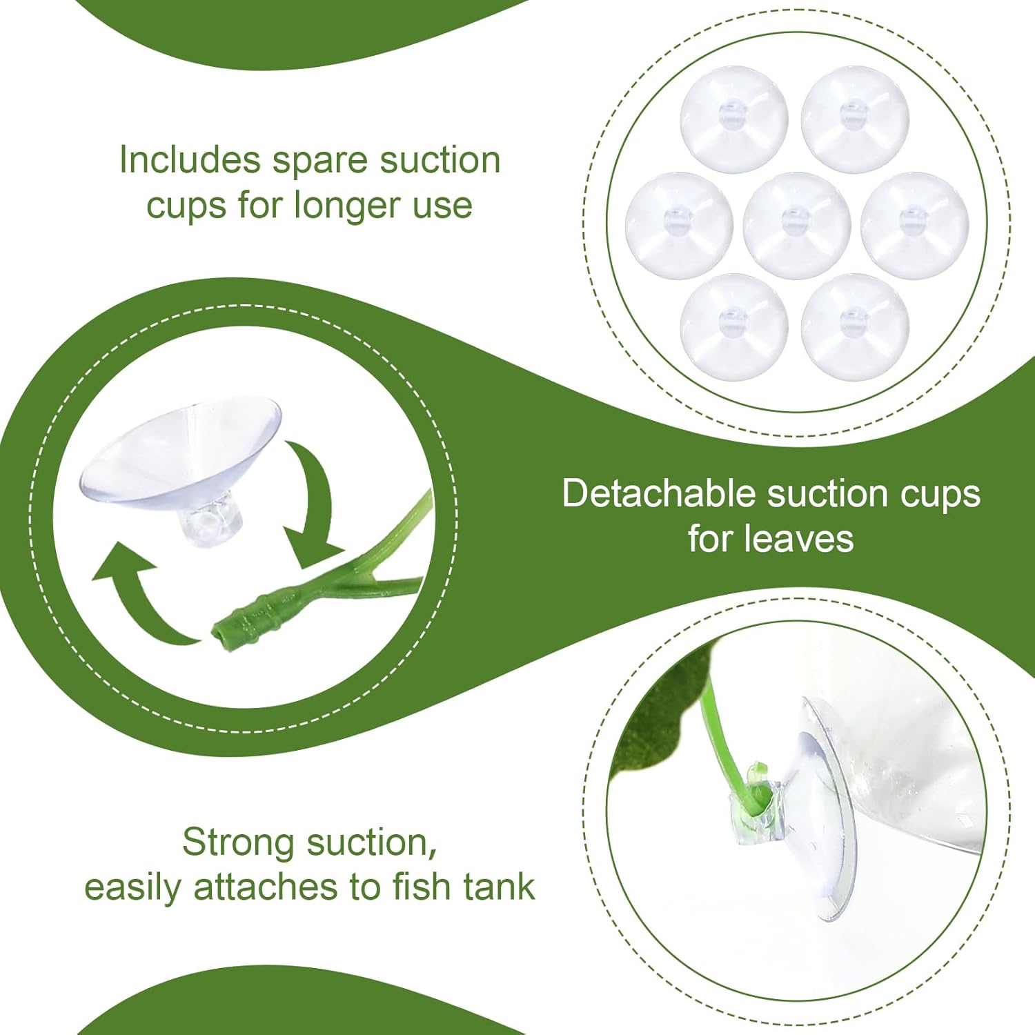 Betta Hammock & Fish Toys Set, 9pcs Betta Leaf Hammock Suction Cup Design Fish Tank Aquarium Decoration Fish Leaf Pad, Natural Habitat for Sleeping Resting Hiding Playing Breeding Spawn