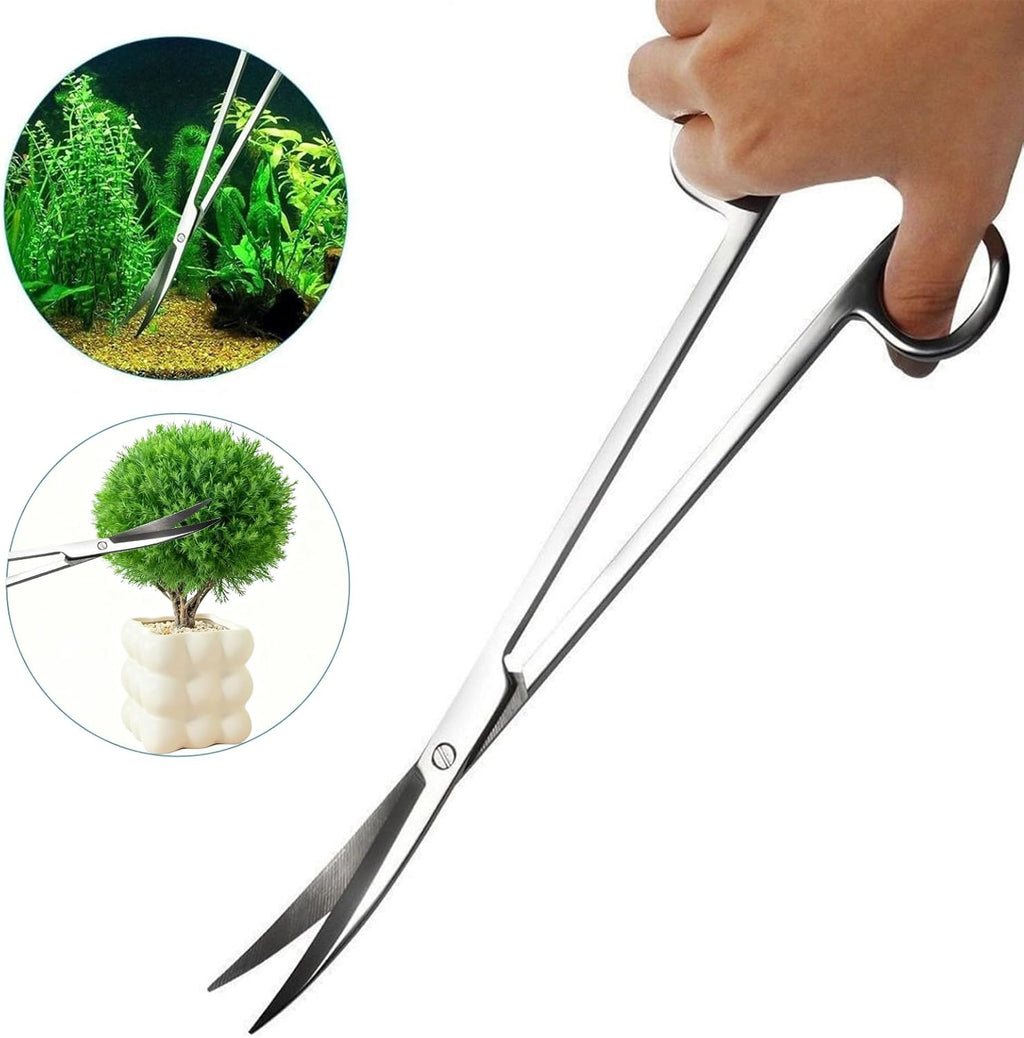Carefree Fish 7IN1 Aquarium Cleaning Tools Long Handle Adjustable Length 18~24Inch Fish Tank Cleaner Kit Algae Scraper Scrubber Brushes Set Plant Scissor Long Tweezer