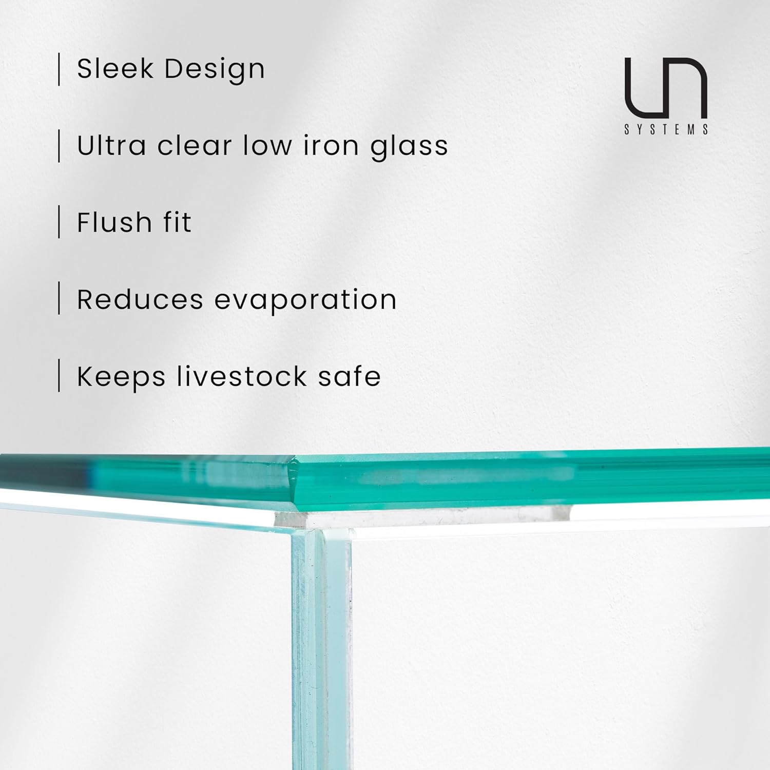 Ultum Nature Sytems Tank Lids for Rimless Tanks - Ultra Clear Frameless Aquarium Lid Cover, Flush Fit - 3N, 3T
