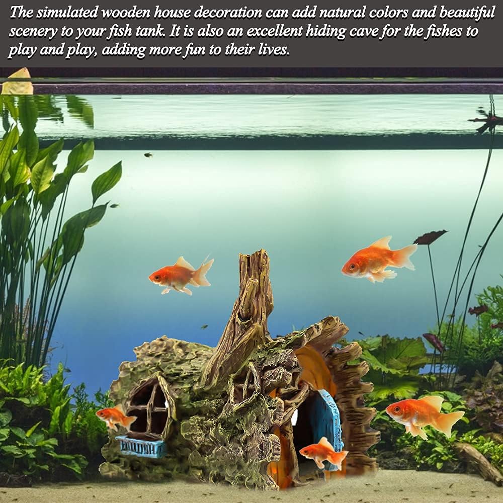 fazhongfa Fish Tank Decorations Betta House Hide Cave Aquarium Ornament Small and Medium Fish Accessories Fish Resin Toys Hideouts Aquarium Backgrounds
