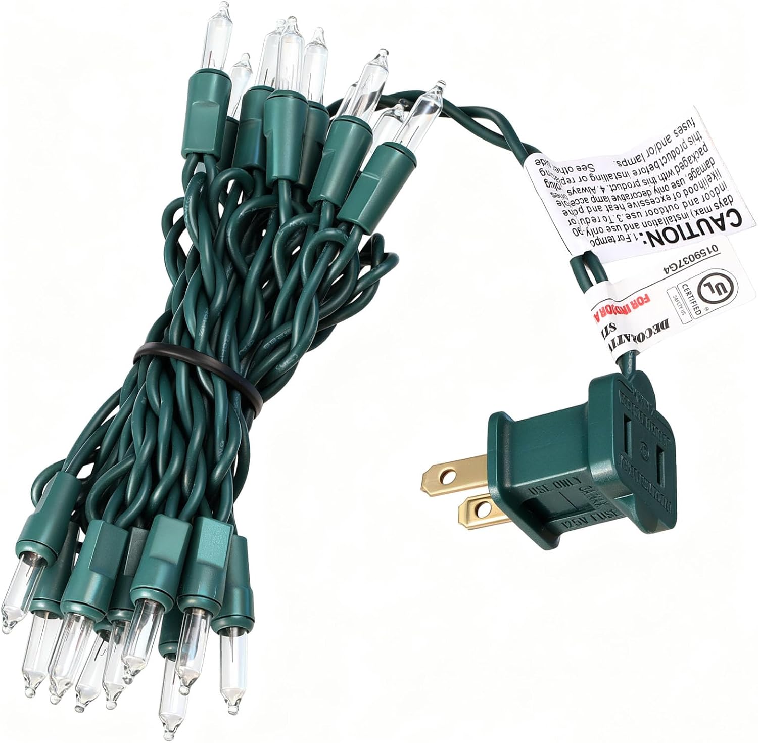 8.5 feet 20 Light Christmas Mini Lights String, Warm White Connectable Incandescent Fairy Lights on Green Wire for Indoor Outdoor Xmas Decoration, Art Projects