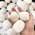40lbs Large White River Rocks for Garden, 2-3 Inch Smooth Natural Pebbles for Landscaping, Aquarium, Fish Tank, Flower Pots, Water Fountains, Pathways, Backyard Decor